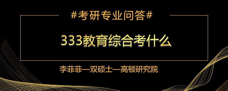 333教育综合考什么