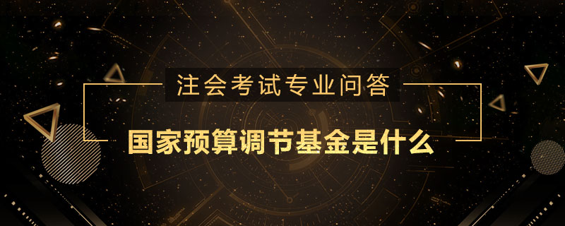 国家预算调节基金是什么