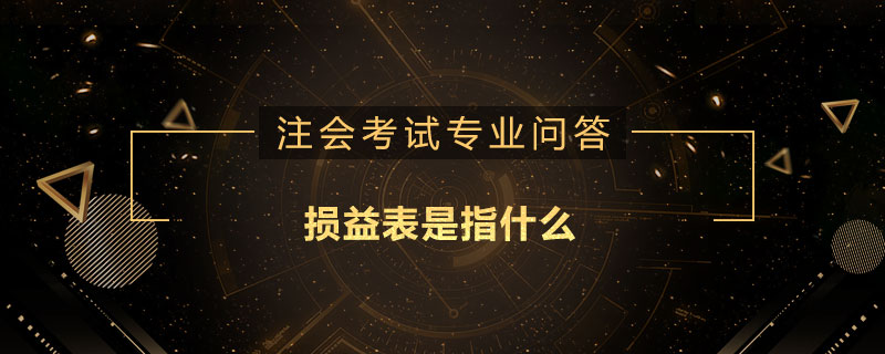 損益表是指什么