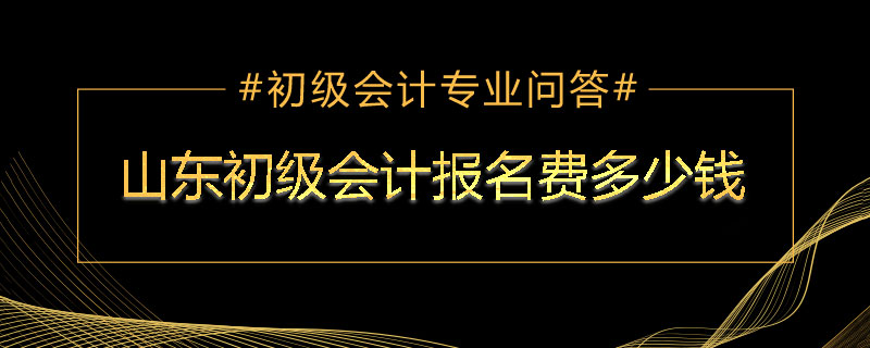 山东初级会计报名费多少钱