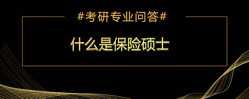 什么是保险硕士