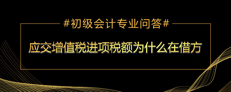 應(yīng)交增值稅進項稅額為什么在借方