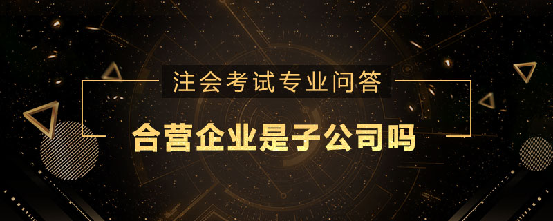 合营企业是子公司吗