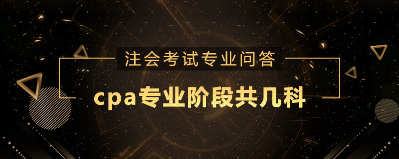 cpa专业阶段共几科