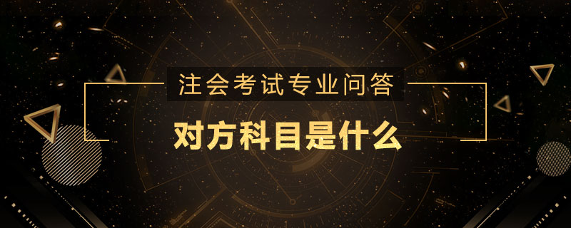 对方科目是什么