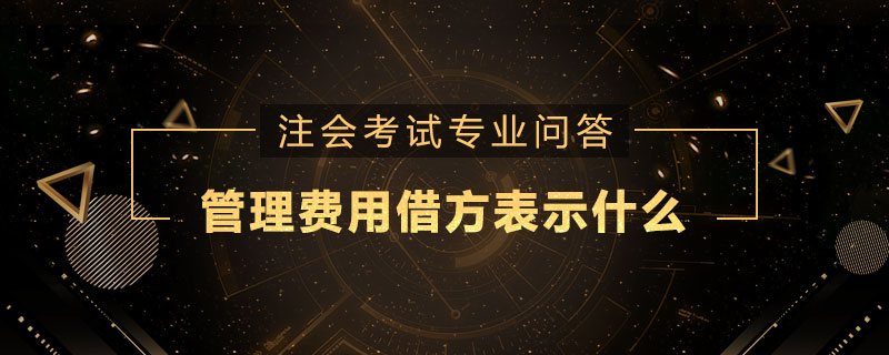 管理費用借方表示什么