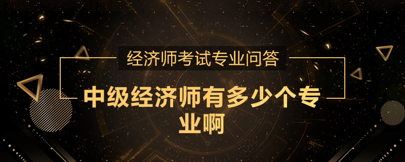 中级经济师有多少个专业啊