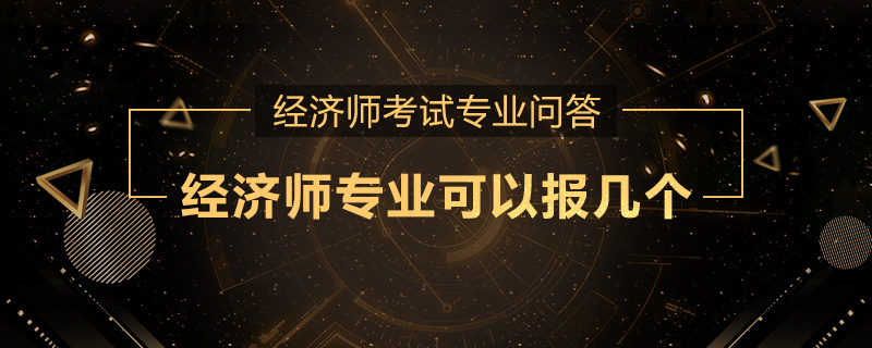 经济师专业可以报几个
