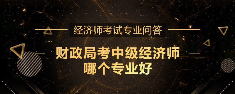 财政局考中级经济师哪个专业好