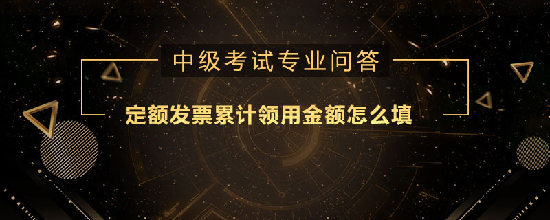 定額發(fā)票累計領(lǐng)用金額怎么填