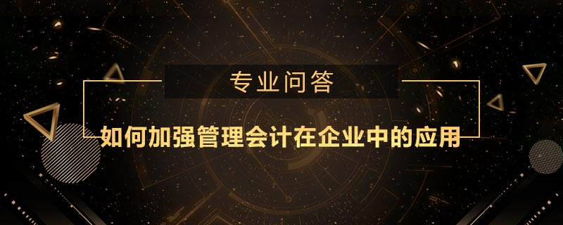 如何加强管理会计在企业中的应用