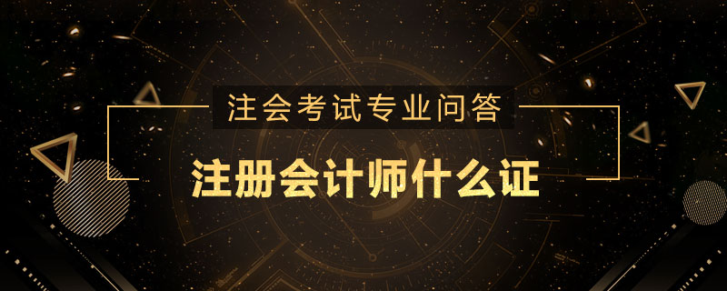 注册会计师什么证