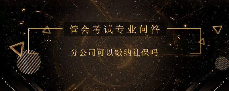 分公司可以繳納社保嗎