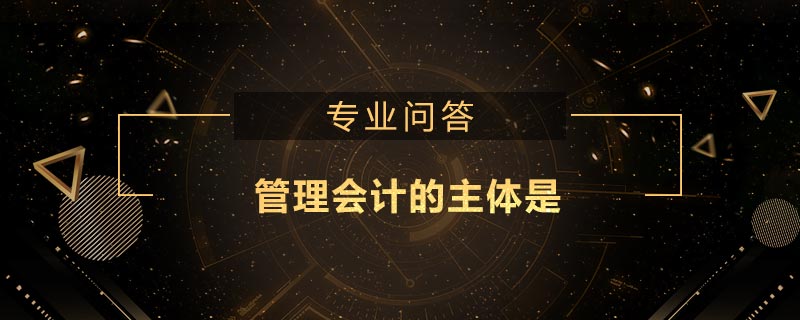 管理会计的主体是