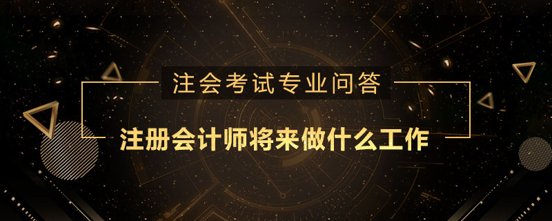 注册会计师将来做什么工作