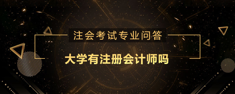 大学有注册会计师吗