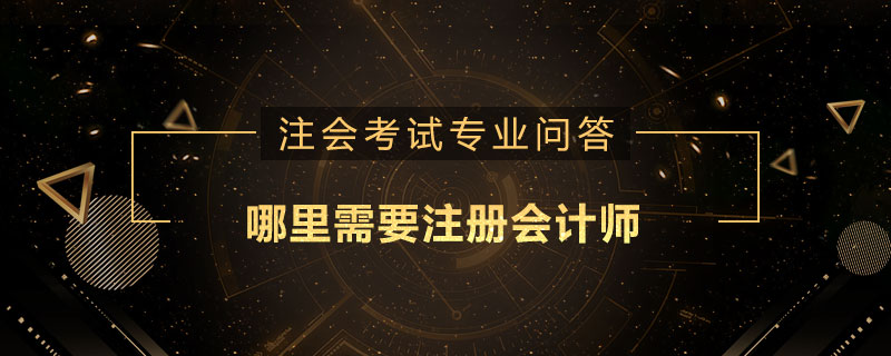 哪里需要注册会计师