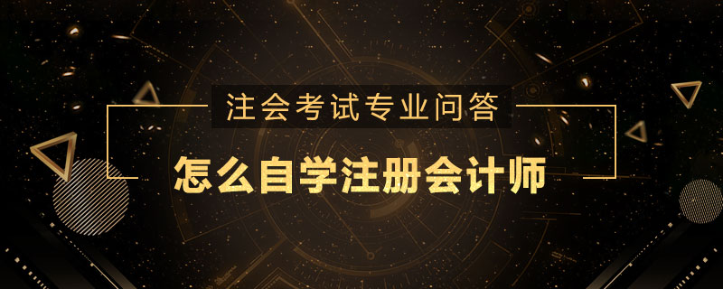 怎么自学注册会计师