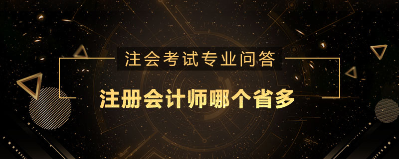 注册会计师哪个省多