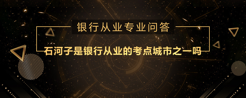 石河子是银行从业的考点城市之一吗