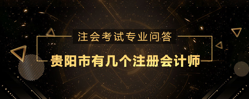贵阳市有几个注册会计师