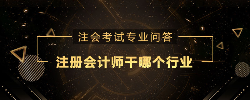 注册会计师干哪个行业