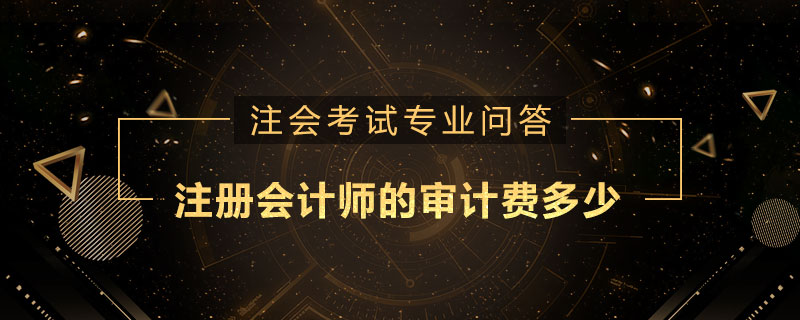 注册会计师的审计费多少