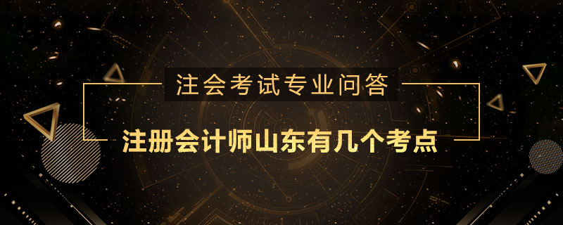 注册会计师山东有几个考点