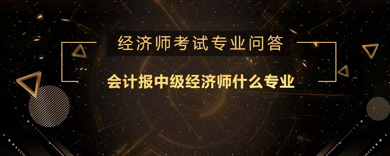 会计报中级经济师什么专业