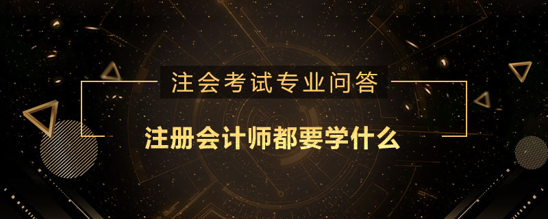 注册会计师都要学什么