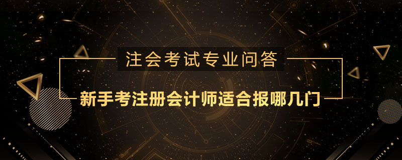 新手考注册会计师适合报哪几门