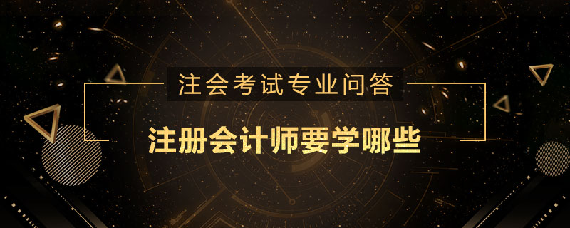 注册会计师要学哪些