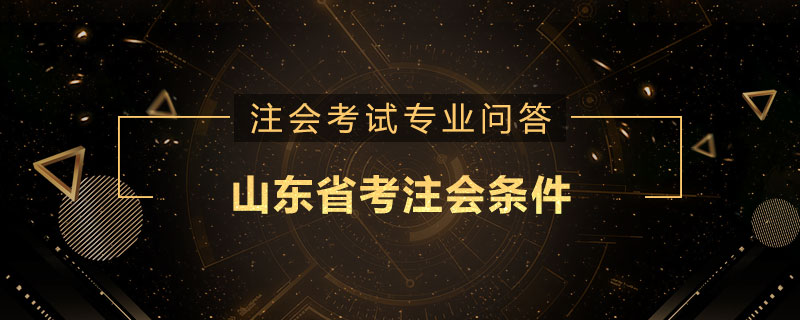 山东省考注会条件