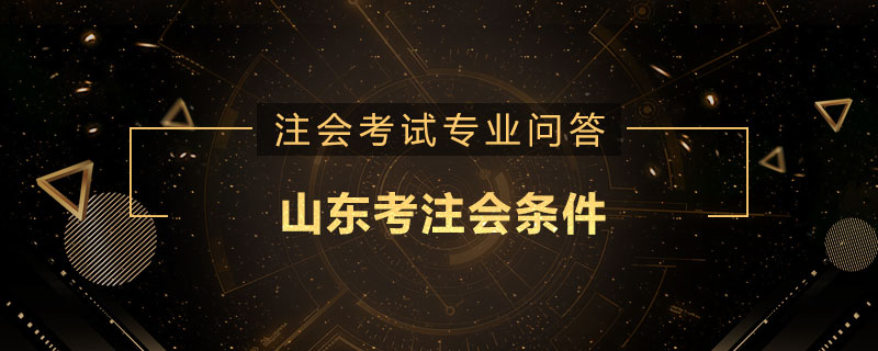 山东考注会条件