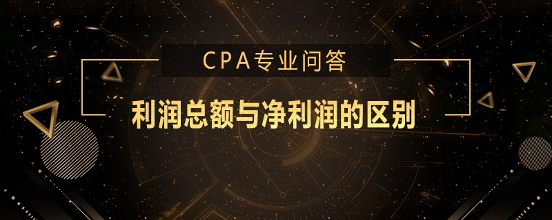 利润总额与净利润的区别