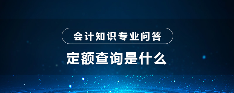 定額查詢是什么