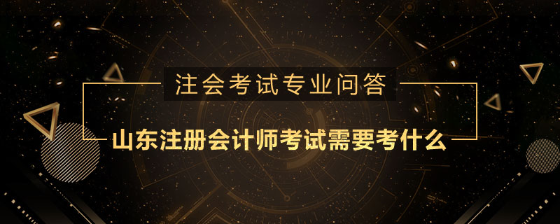 山东注册会计师考试需要考什么