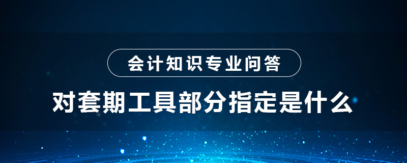 對套期工具部分指定是什么