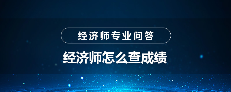 经济师怎么查成绩