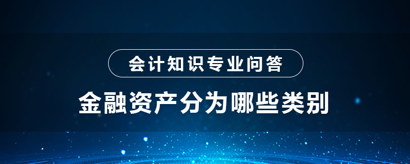 金融资产分为哪些类别