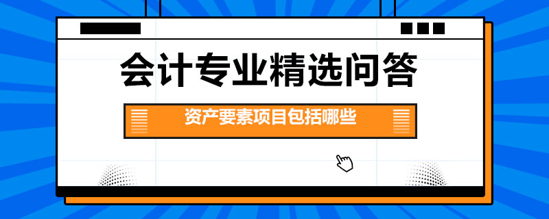 資產(chǎn)要素項(xiàng)目包括哪些