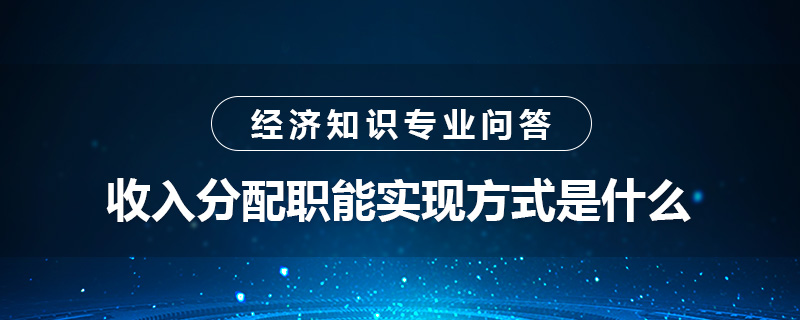 收入分配職能實現(xiàn)方式是什么