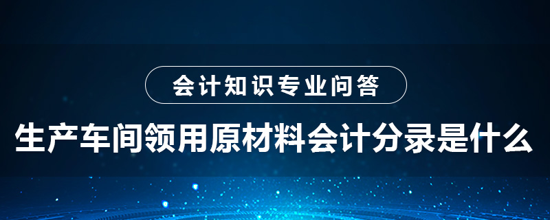 生产车间领用原材料会计分录是什么