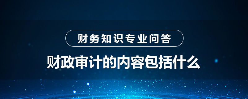 财政审计的内容包括什么