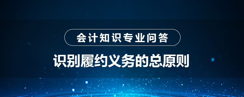 識別履約義務(wù)的總原則是什么