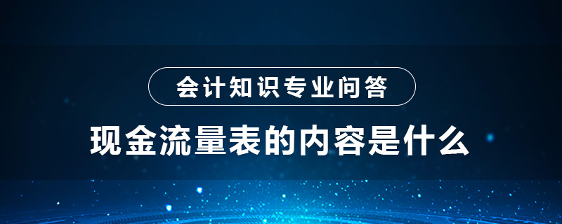 現(xiàn)金流量表的內容有什么