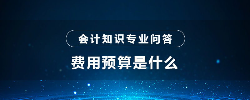 费用预算是什么