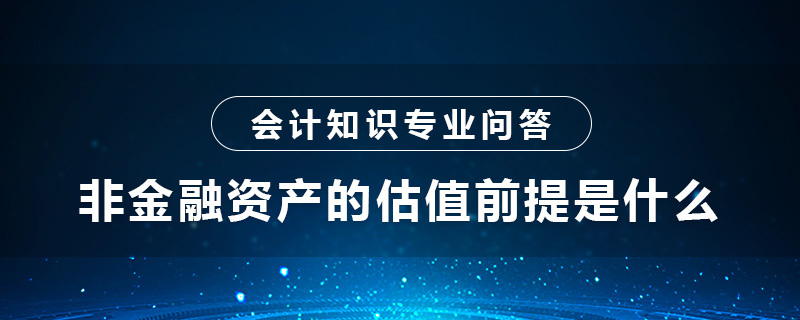 非金融资产的估值前提是什么
