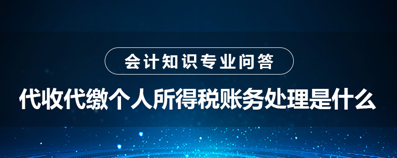 代收代繳個(gè)人所得稅賬務(wù)處理是什么