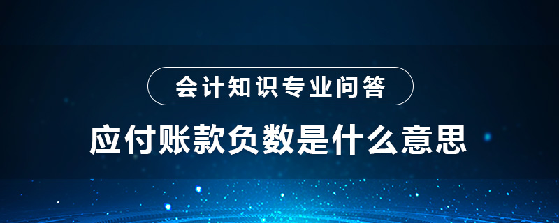 应付账款负数是什么意思